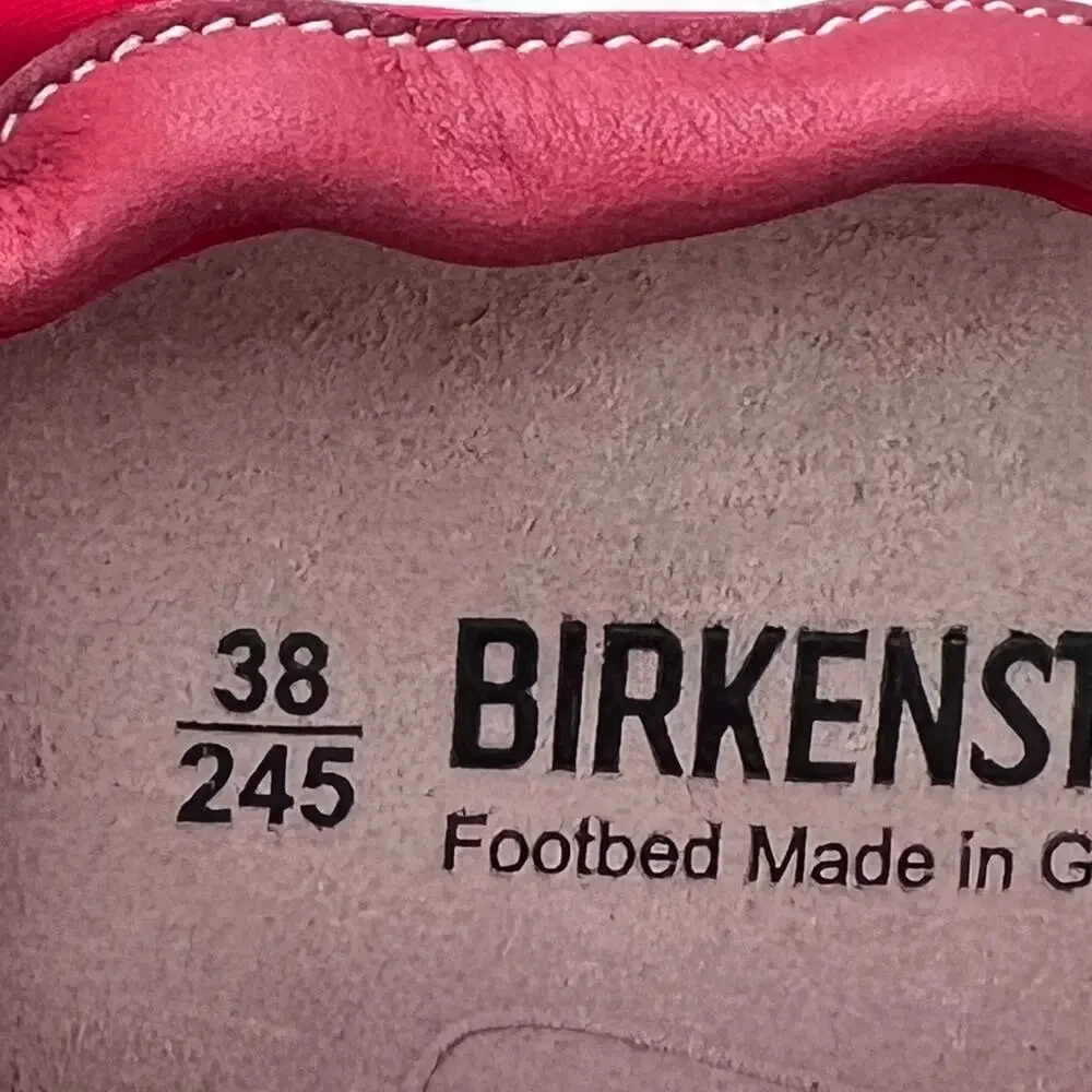 Birkenstock Ponca Slip On Flats Shoes Red Women’s 7 EU 38 NWB Narrow Fit